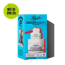 Kiehl's "Moisturizing Must Haves" gift set, including Creamy Eye Treatment with Avocado and Ultra Facial Cream.
