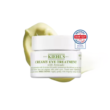 Foto des geoffneten Tiegels der Kiehl's Creamy Eye Treatment with Avocado
