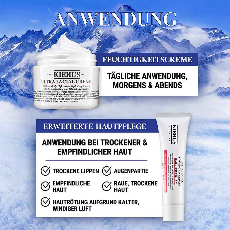 Illustration zur Anwendung – tagliche Feuchtigkeitspflege, wenn die Haut trocken und strapaziert ist