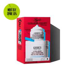 Kiehl's "Ultra-Hydrating Hits" gift set for face and body, featuring Ultra Facial Cream and Ultra Body Mega Moisture Squalane Cream.​  ​