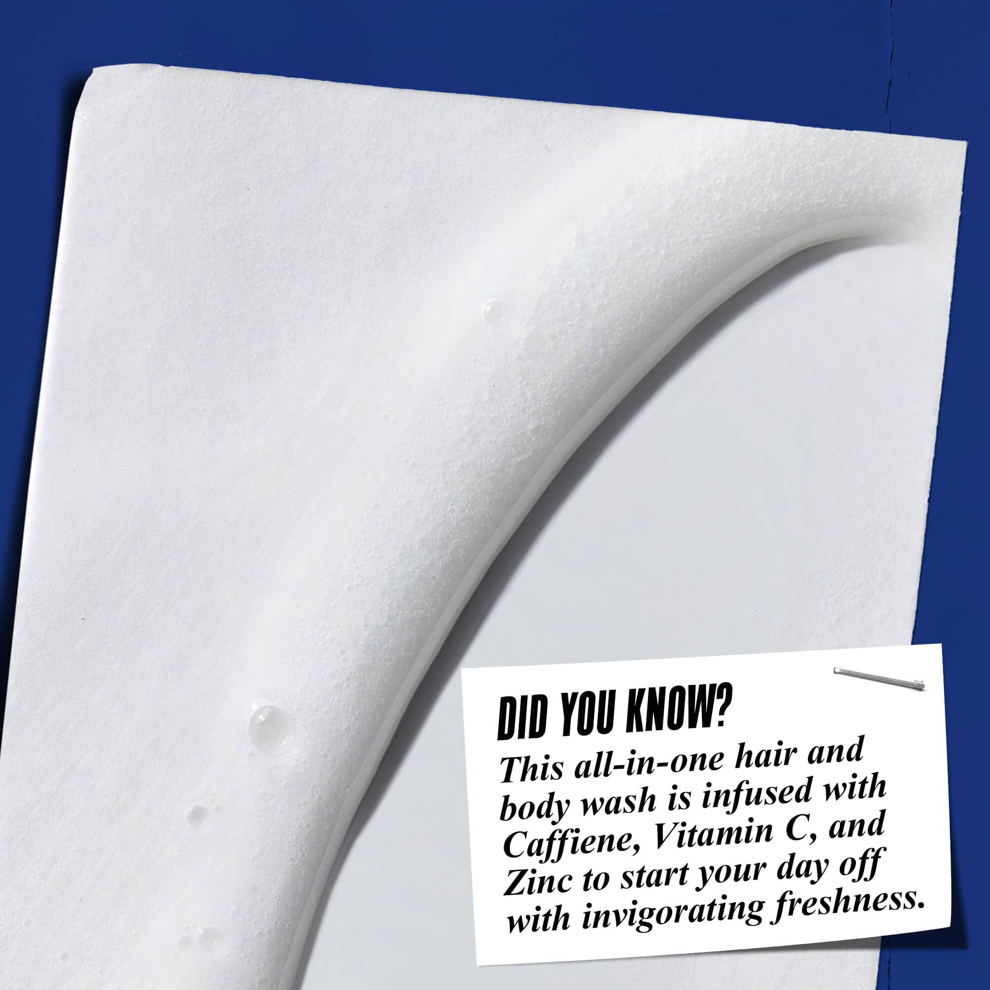 Wussten Sie schon? Mit Koffein, Vitamin C und Zink angereichert, fur einen belebenden Start in den Tag.