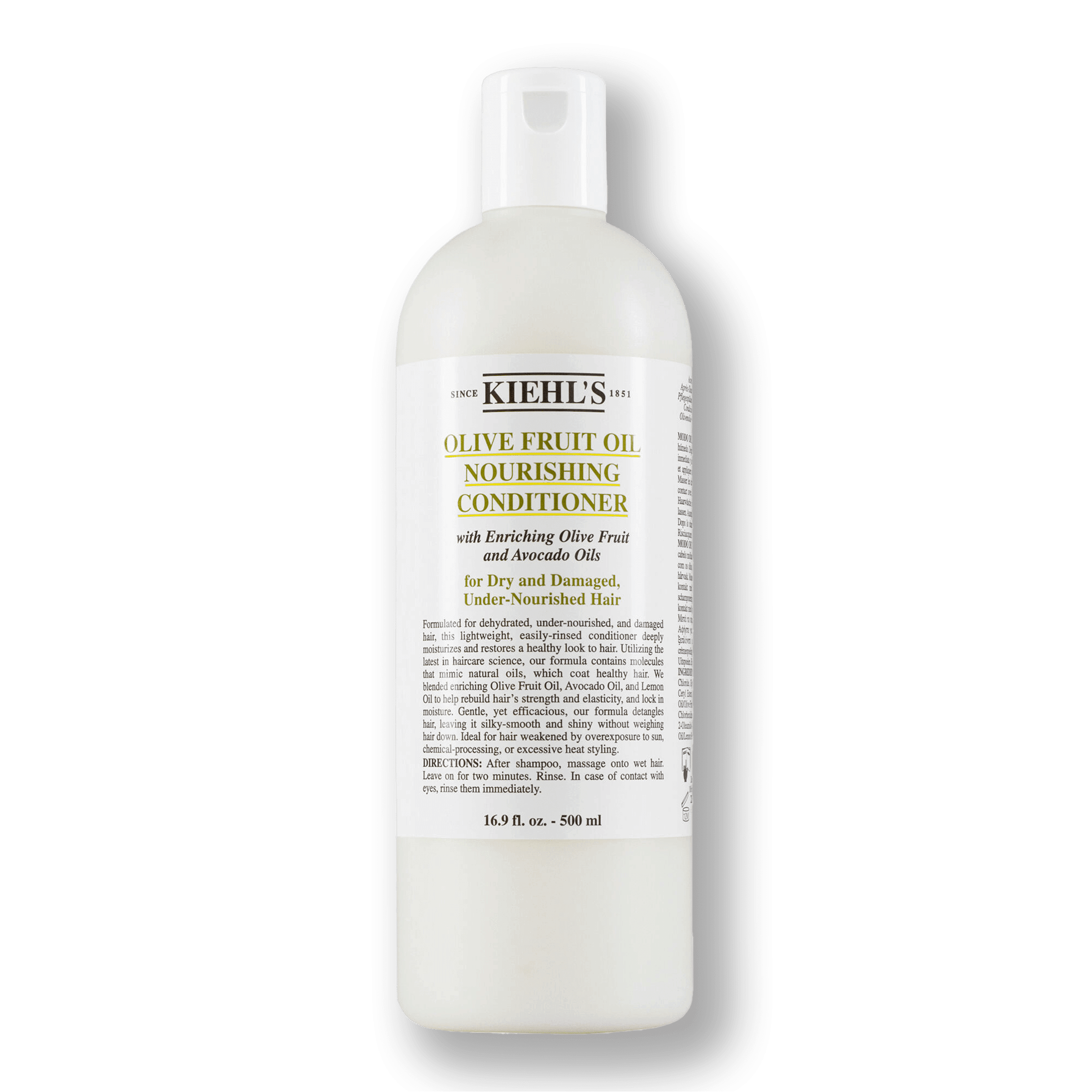 Kiehl's Conditioner Nourishing Olive Fruit Oil mit Oliven- & Avocadoöl - für kräftiges, geschmeidiges Haar - 500 ml