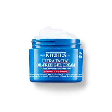 Ein 50-ml-Tiegel Kiehl's Ultra Facial Oil-Free Gel Cream vor weißem Hintergrund.