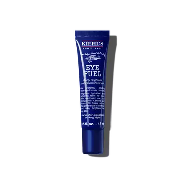 Eine Tube Kiehl's Facial Fuel Eye Fuel vor weißem Hintergrund.
