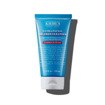 Eine 150-ml-Tube Kiehl's Ultra Facial Oil-Free Cleanser vor weißem Hintergrund.