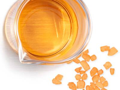 Texturbeispiel fur Vitamin C in flussiger und fester Form 