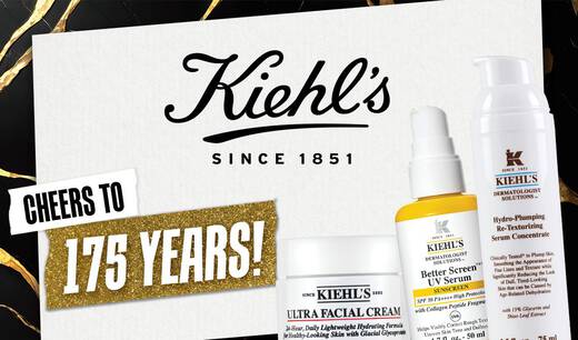 Kiehl's Cheers to 175 Years mit Ultra Facial Cream, Better Screen UV Serum und Hydro-Plumping Re-Texturizing Serum Concentrate