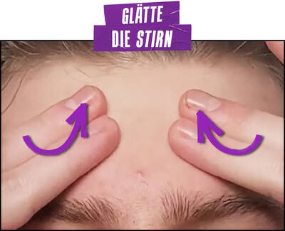 GLATTE DIE STIRN