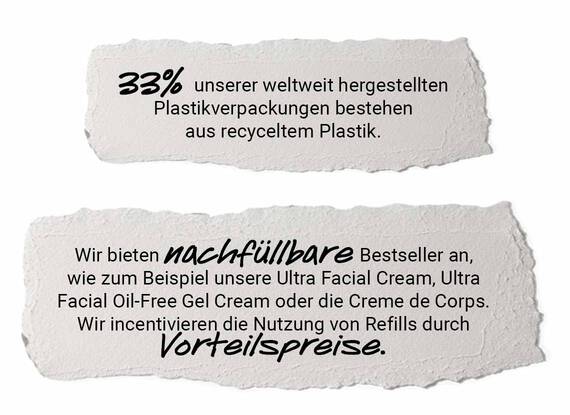 Textausschnitt uber umweltfreundliche Plastikverpackungen und nachfullbare Produkte.