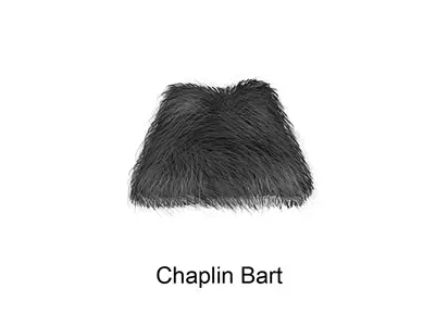 Chaplin Bart, auch als Zweifinger Bart bekannt 